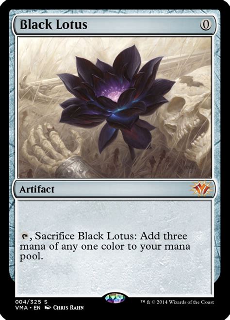 Artist ptint black lotua magic card